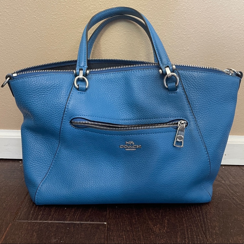 Coach bright blue satchel summer bag
